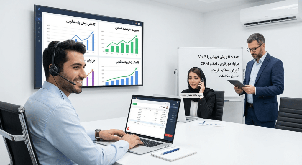 افزایش فروش با VOIP - هریتک