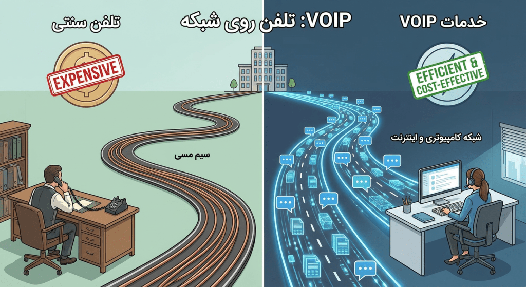 مزایا ویپ VOIP نسبت به تلفن سنتی در اصفهان - هریتک