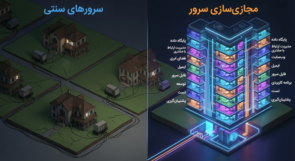 مجازی سازی در شبکه های کامپیوتری 2 مجازی سازی سرور