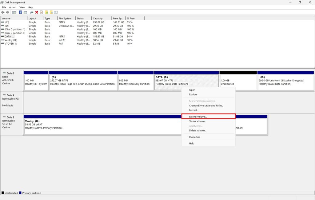 disk management 